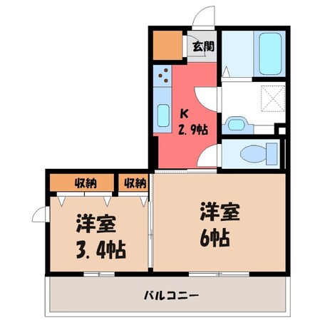 小山駅 徒歩27分 1階の物件間取画像